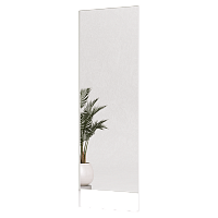 Напольное прямоугольное зеркало в белой металлической раме «Мускат» XL 220 см (в тонкой раме на ножке)