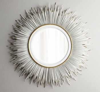 Белое настенное зеркало "Ларс"