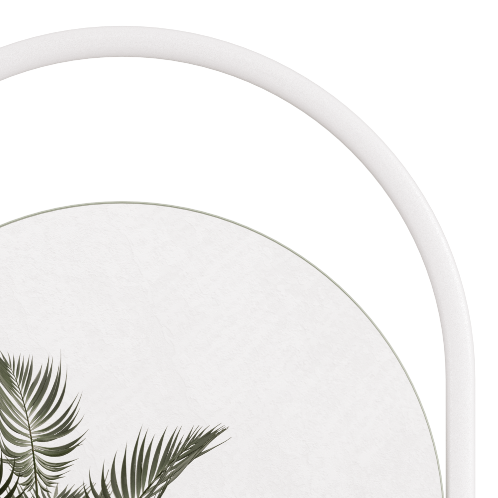 Напольное зеркало в белой металлической раме «Гармоника» 163 см