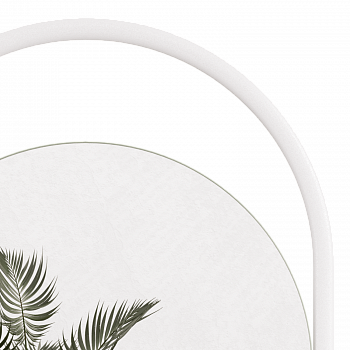 Напольное зеркало в белой металлической раме «Гармоника» 163 см